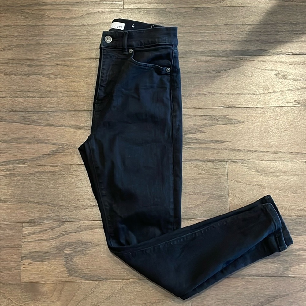 LOFT Petite Black Skinny Jeans - Size 2P